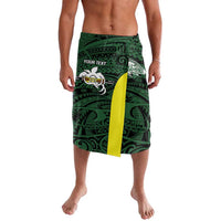 Personalised PNG Morobe Province Lavalava Bird of Paradise Tattoo Flag Motif LT9 Green - Polynesian Pride