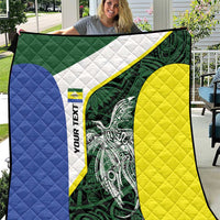 Personalised PNG Morobe Province Quilt Bird of Paradise Tattoo Flag Motif LT9 Green - Polynesian Pride