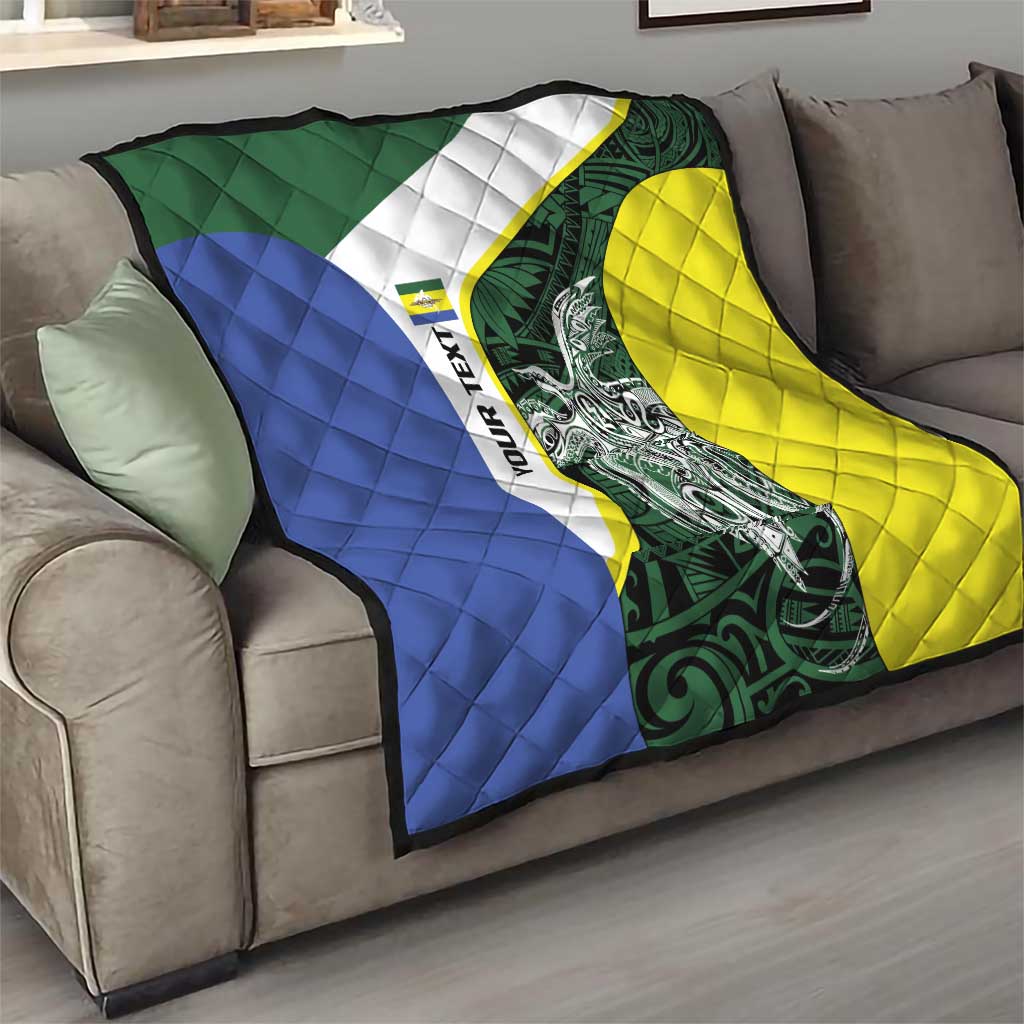 Personalised PNG Morobe Province Quilt Bird of Paradise Tattoo Flag Motif LT9 - Polynesian Pride
