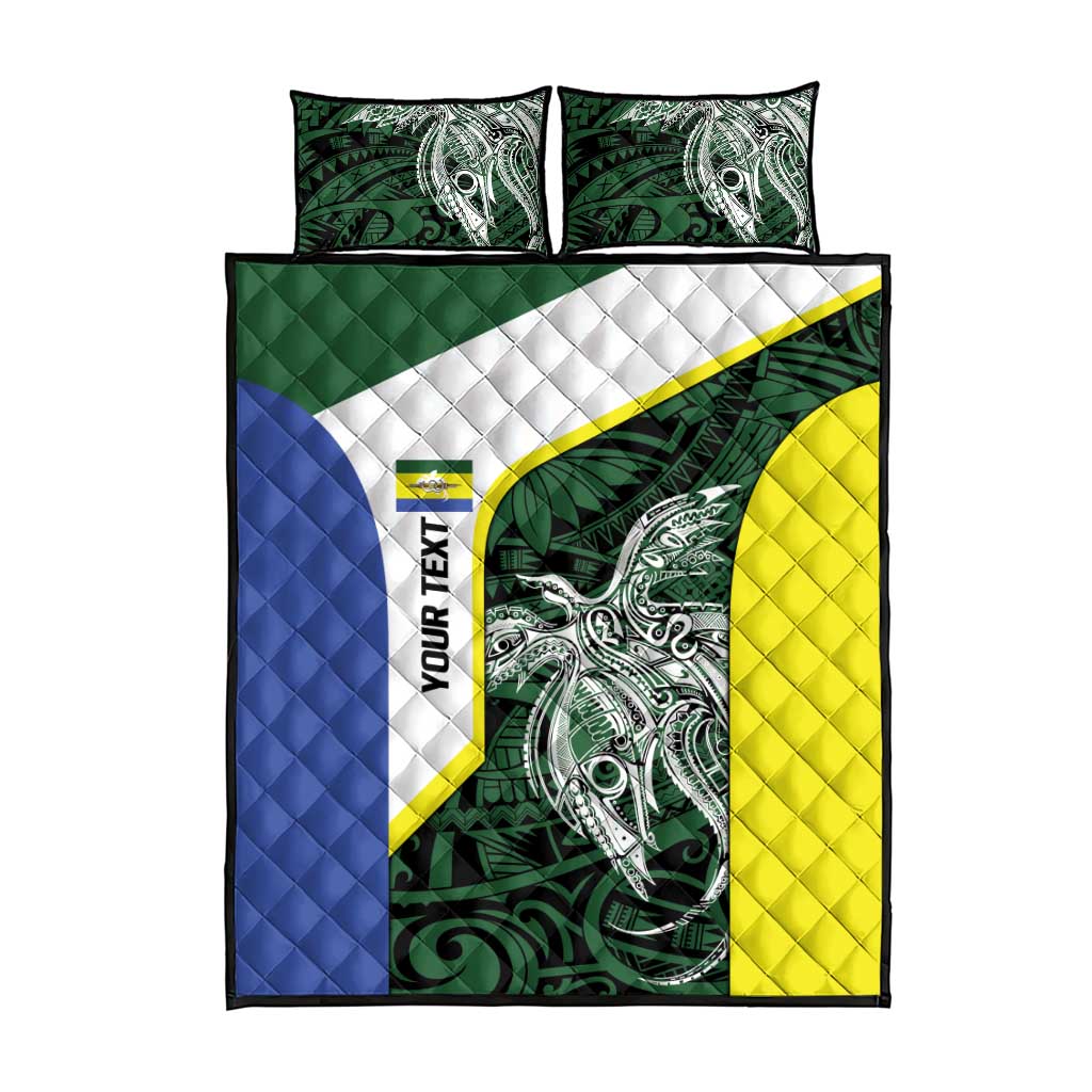 Personalised PNG Morobe Province Quilt Bed Set Bird of Paradise Tattoo Flag Motif LT9 - Polynesian Pride