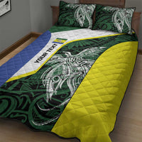 Personalised PNG Morobe Province Quilt Bed Set Bird of Paradise Tattoo Flag Motif LT9 - Polynesian Pride