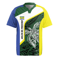 Personalised PNG Morobe Province Rugby Jersey Bird of Paradise Tattoo Flag Motif LT9 Green - Polynesian Pride