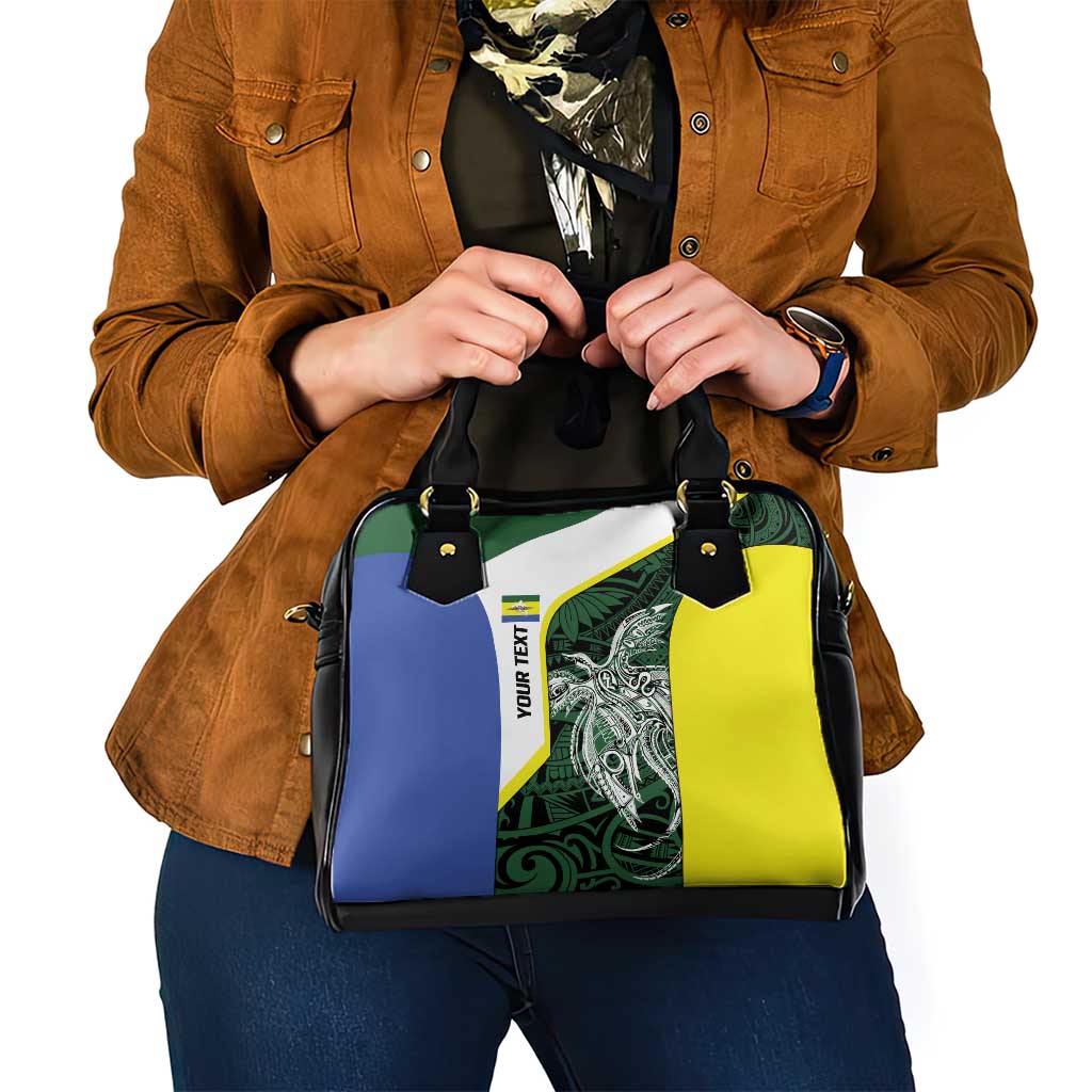 Personalised PNG Morobe Province Shoulder Handbag Bird of Paradise Tattoo Flag Motif LT9 - Polynesian Pride