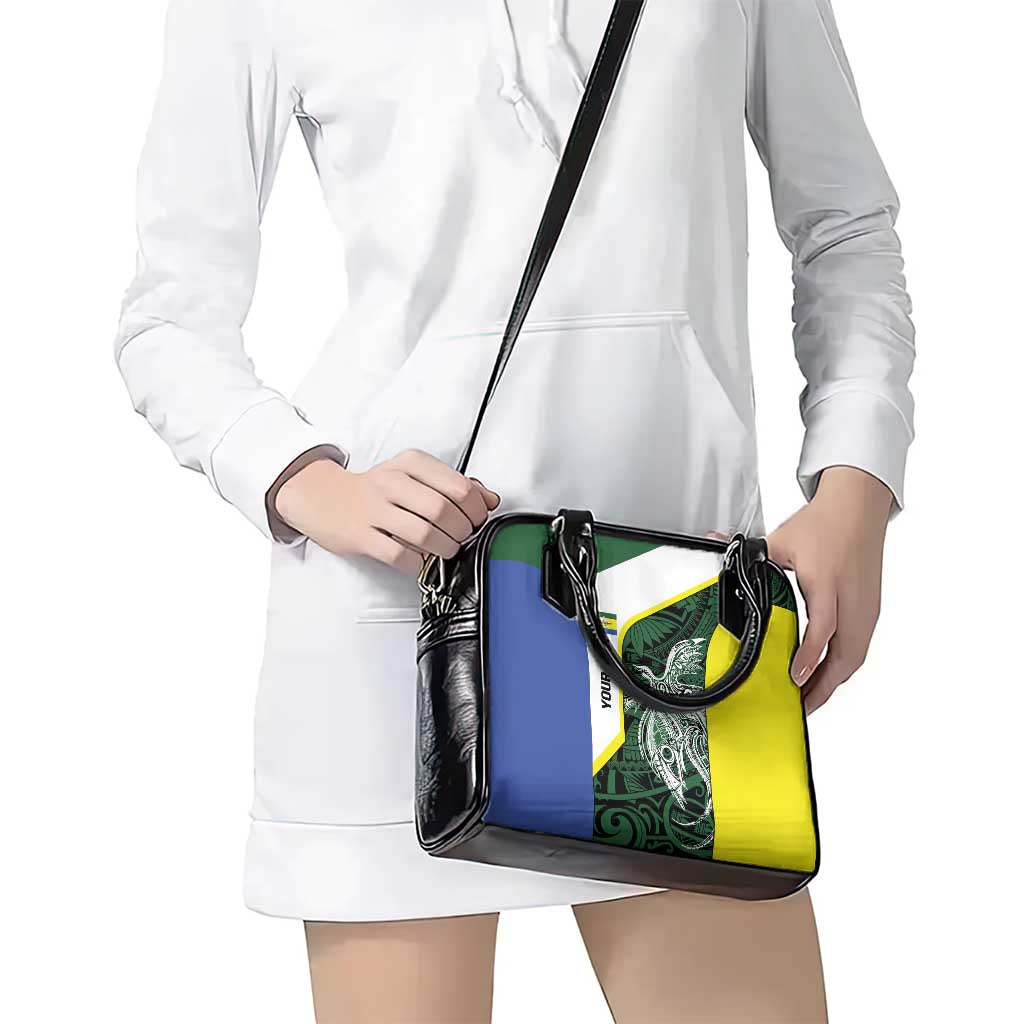 Personalised PNG Morobe Province Shoulder Handbag Bird of Paradise Tattoo Flag Motif LT9 - Polynesian Pride