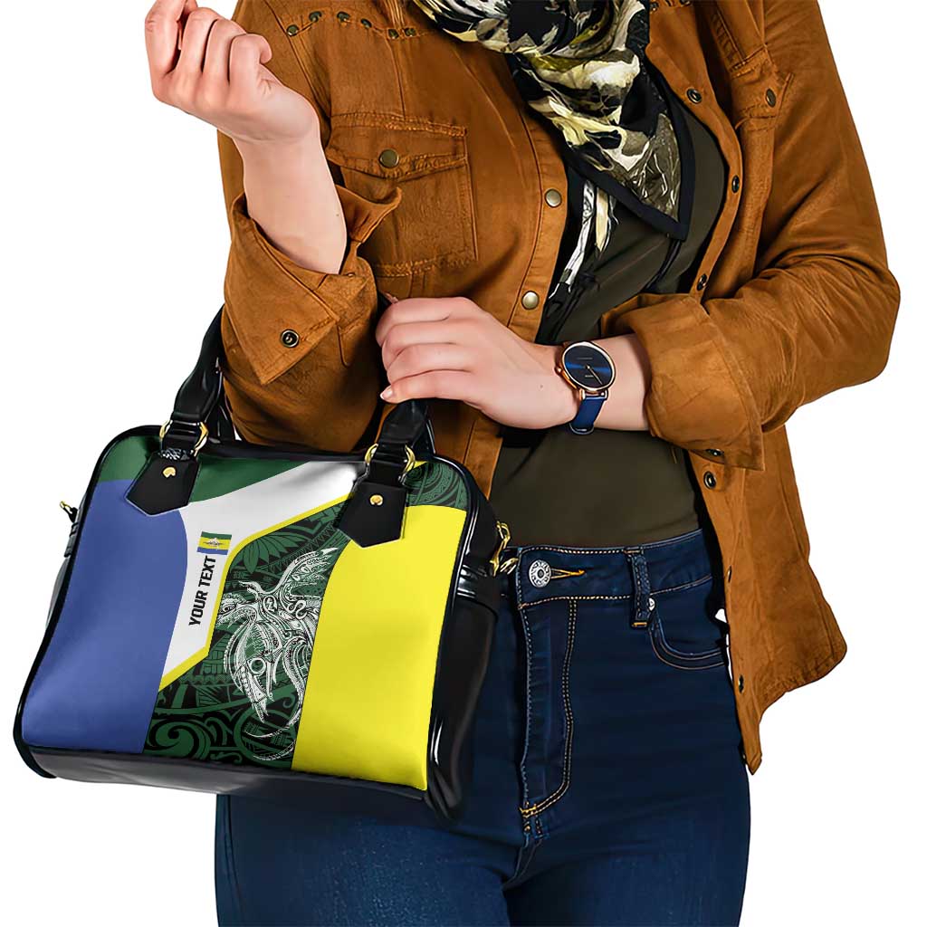 Personalised PNG Morobe Province Shoulder Handbag Bird of Paradise Tattoo Flag Motif LT9 - Polynesian Pride