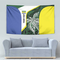 Personalised PNG Morobe Province Tapestry Bird of Paradise Tattoo Flag Motif LT9 - Polynesian Pride