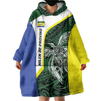 Personalised PNG Morobe Province Wearable Blanket Hoodie Bird of Paradise Tattoo Flag Motif LT9 - Polynesian Pride