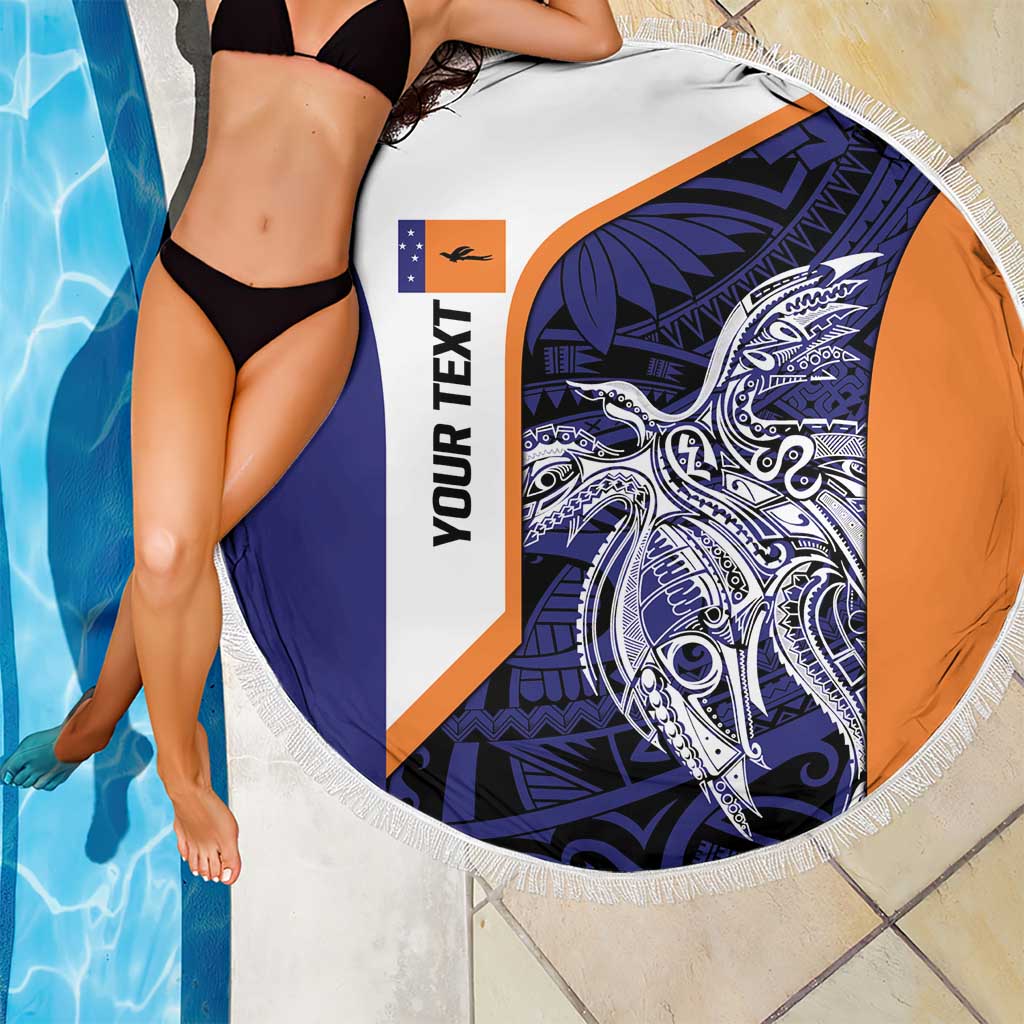 Personalised PNG New Ireland Beach Blanket Bird of Paradise Tattoo Flag Motif LT9 - Polynesian Pride