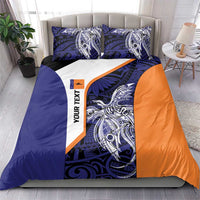 Personalised PNG New Ireland Bedding Set Bird of Paradise Tattoo Flag Motif LT9 - Polynesian Pride