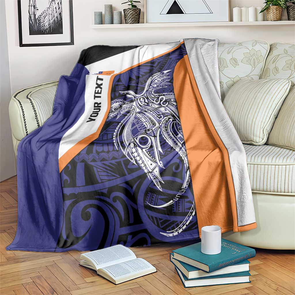 Personalised PNG New Ireland Blanket Bird of Paradise Tattoo Flag Motif LT9 Orange - Polynesian Pride