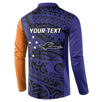 Personalised PNG New Ireland Button Sweatshirt Bird of Paradise Tattoo Flag Motif LT9 - Polynesian Pride