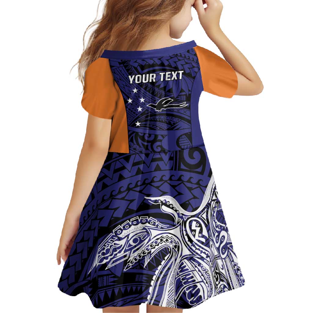 Personalised PNG New Ireland Family Matching Off Shoulder Maxi Dress and Hawaiian Shirt Bird of Paradise Tattoo Flag Motif LT9 - Polynesian Pride