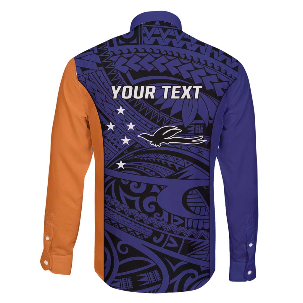 Personalised PNG New Ireland Family Matching Off Shoulder Maxi Dress and Hawaiian Shirt Bird of Paradise Tattoo Flag Motif LT9 - Polynesian Pride
