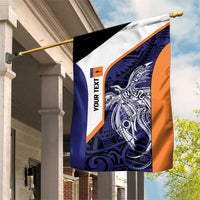 Personalised PNG New Ireland Garden Flag Bird of Paradise Tattoo Flag Motif LT9 House Flag Orange - Polynesian Pride