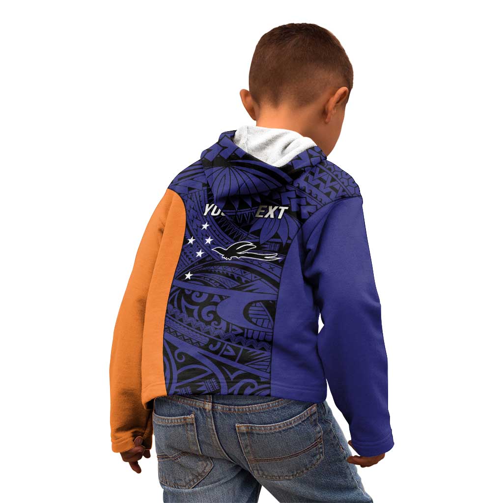 Personalised PNG New Ireland Kid Hoodie Bird of Paradise Tattoo Flag Motif LT9 - Polynesian Pride