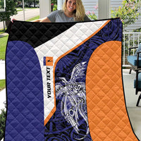 Personalised PNG New Ireland Quilt Bird of Paradise Tattoo Flag Motif LT9 Orange - Polynesian Pride