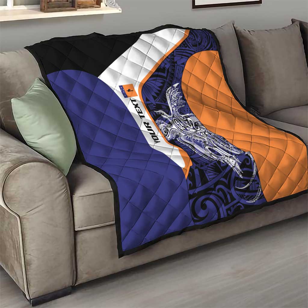 Personalised PNG New Ireland Quilt Bird of Paradise Tattoo Flag Motif LT9 - Polynesian Pride