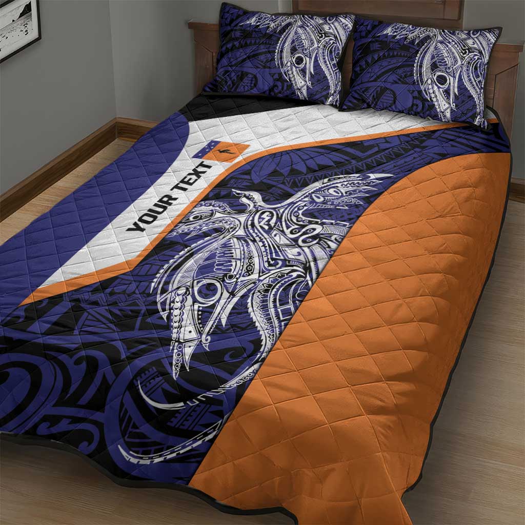 Personalised PNG New Ireland Quilt Bed Set Bird of Paradise Tattoo Flag Motif LT9 - Polynesian Pride