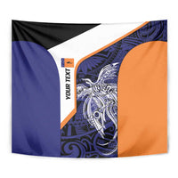 Personalised PNG New Ireland Tapestry Bird of Paradise Tattoo Flag Motif LT9 - Polynesian Pride