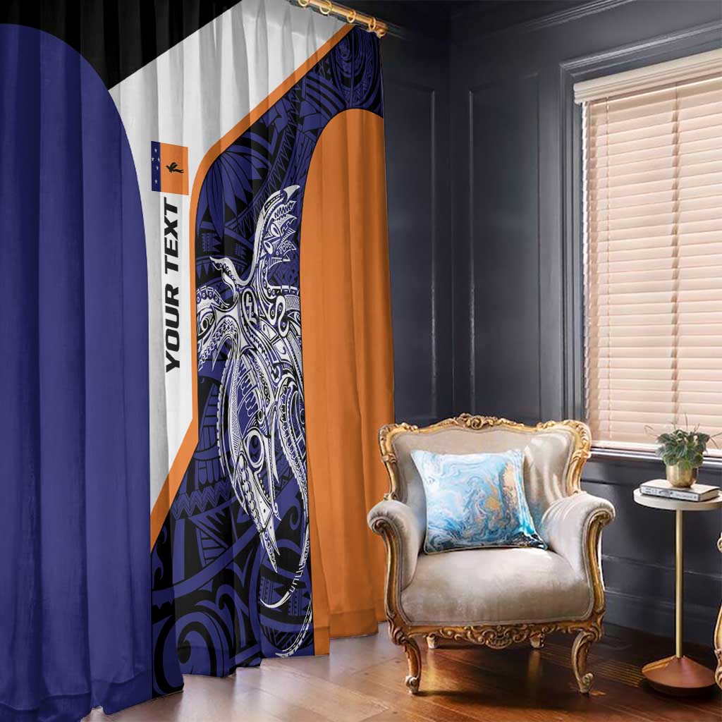 Personalised PNG New Ireland Window Curtain Bird of Paradise Tattoo Flag Motif LT9 - Polynesian Pride