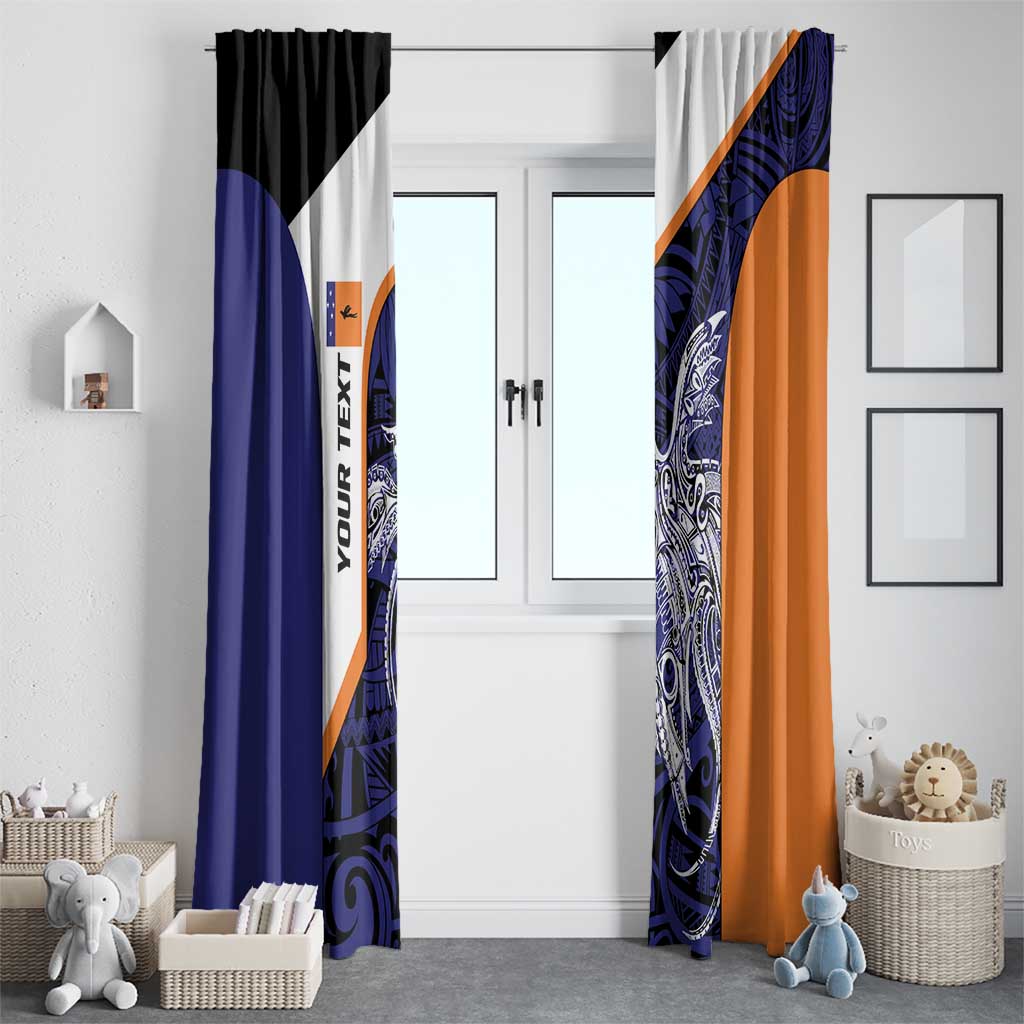 Personalised PNG New Ireland Window Curtain Bird of Paradise Tattoo Flag Motif LT9 - Polynesian Pride