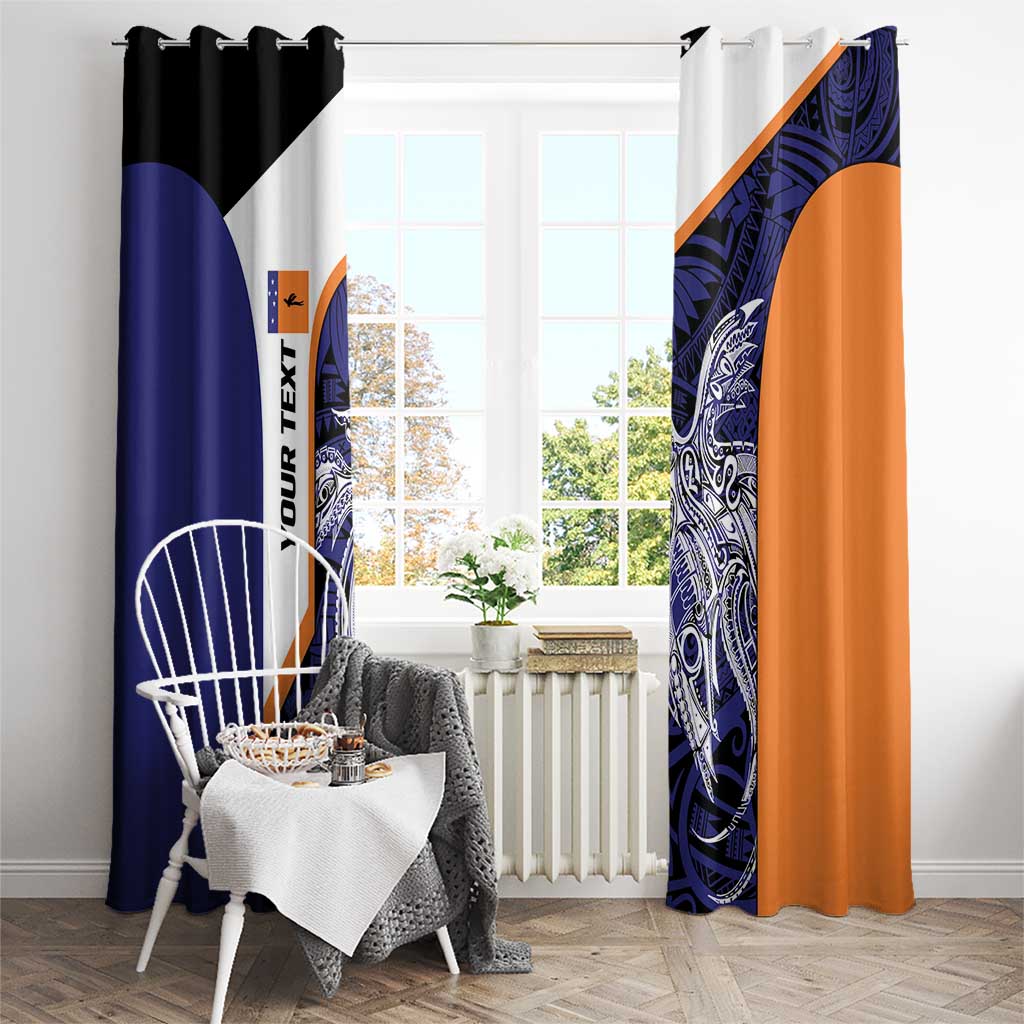 Personalised PNG New Ireland Window Curtain Bird of Paradise Tattoo Flag Motif LT9 - Polynesian Pride