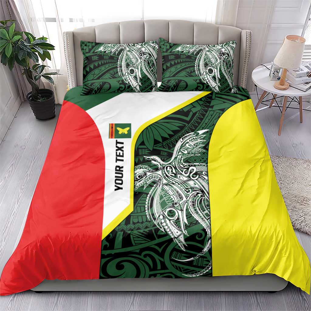 Personalised PNG Oro Province Bedding Set Bird of Paradise Tattoo Flag Motif LT9 - Polynesian Pride