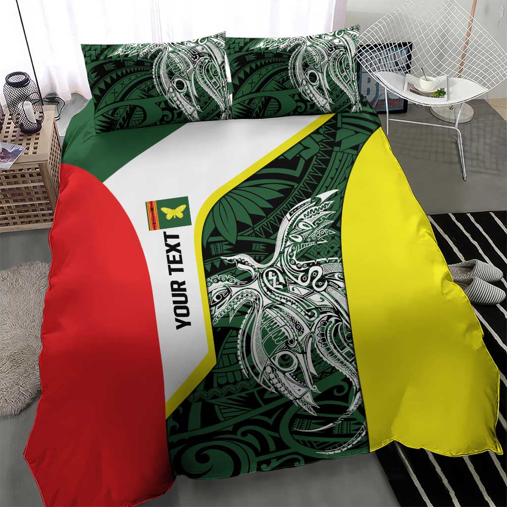 Personalised PNG Oro Province Bedding Set Bird of Paradise Tattoo Flag Motif LT9 - Polynesian Pride
