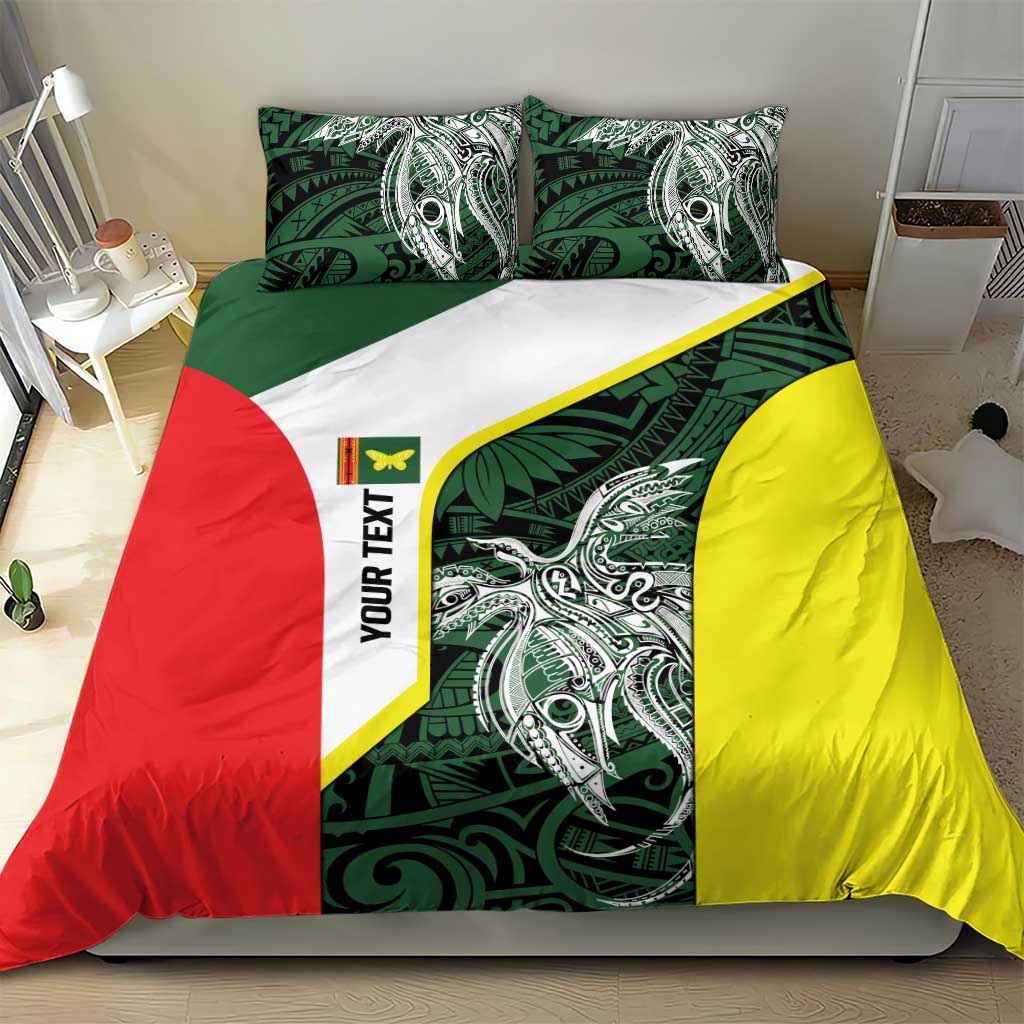 Personalised PNG Oro Province Bedding Set Bird of Paradise Tattoo Flag Motif LT9 - Polynesian Pride