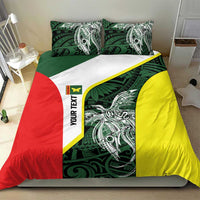 Personalised PNG Oro Province Bedding Set Bird of Paradise Tattoo Flag Motif LT9 - Polynesian Pride