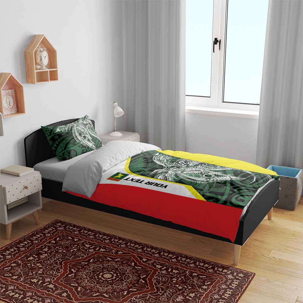 Personalised PNG Oro Province Bedding Set Bird of Paradise Tattoo Flag Motif LT9 - Polynesian Pride