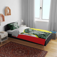 Personalised PNG Oro Province Bedding Set Bird of Paradise Tattoo Flag Motif LT9 - Polynesian Pride