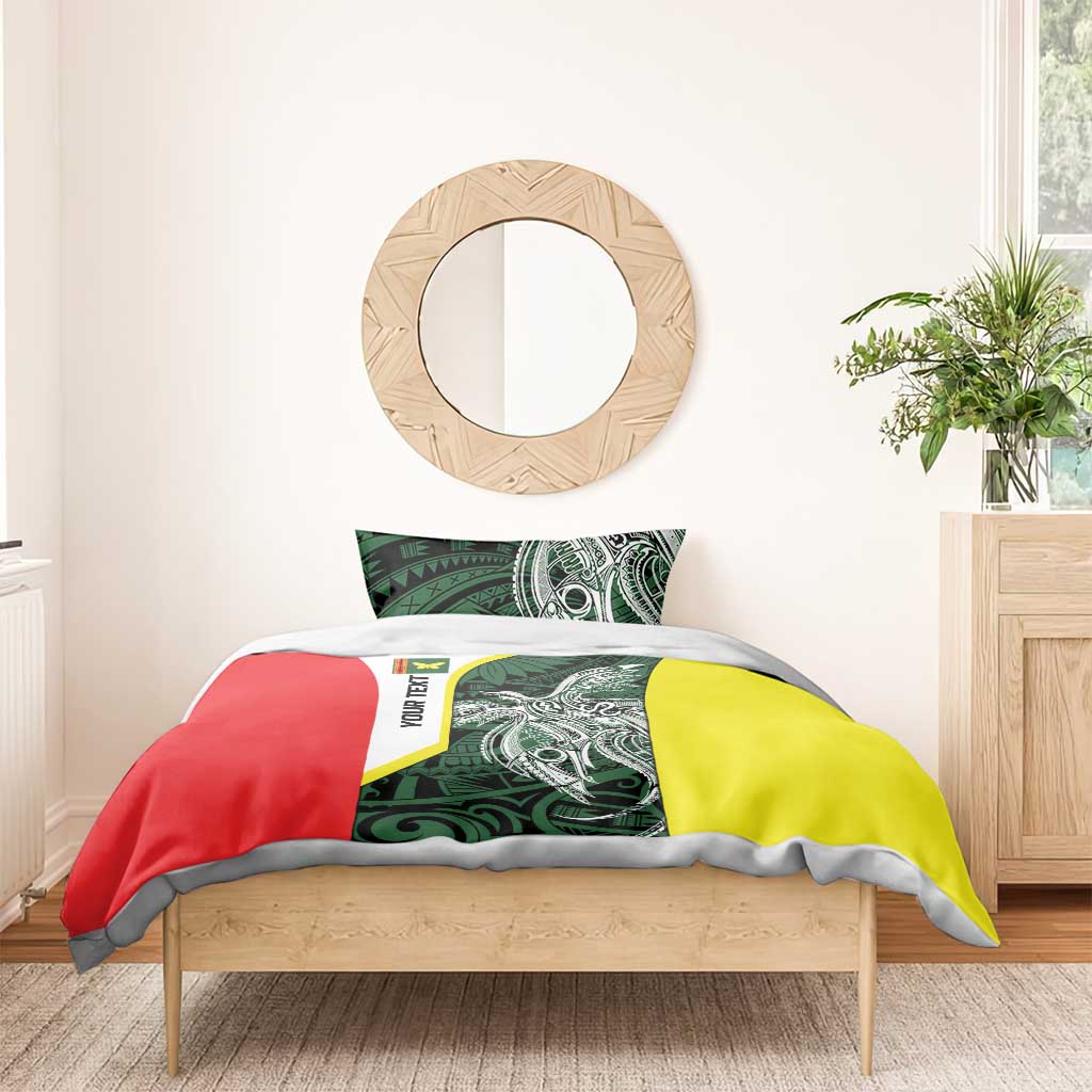 Personalised PNG Oro Province Bedding Set Bird of Paradise Tattoo Flag Motif LT9 - Polynesian Pride