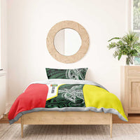 Personalised PNG Oro Province Bedding Set Bird of Paradise Tattoo Flag Motif LT9 - Polynesian Pride