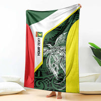 Personalised PNG Oro Province Blanket Bird of Paradise Tattoo Flag Motif LT9 - Polynesian Pride