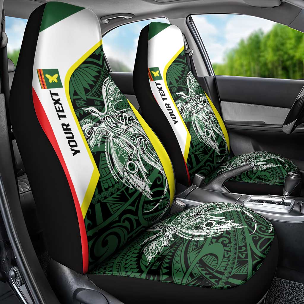 Personalised PNG Oro Province Car Seat Cover Bird of Paradise Tattoo Flag Motif LT9 - Polynesian Pride