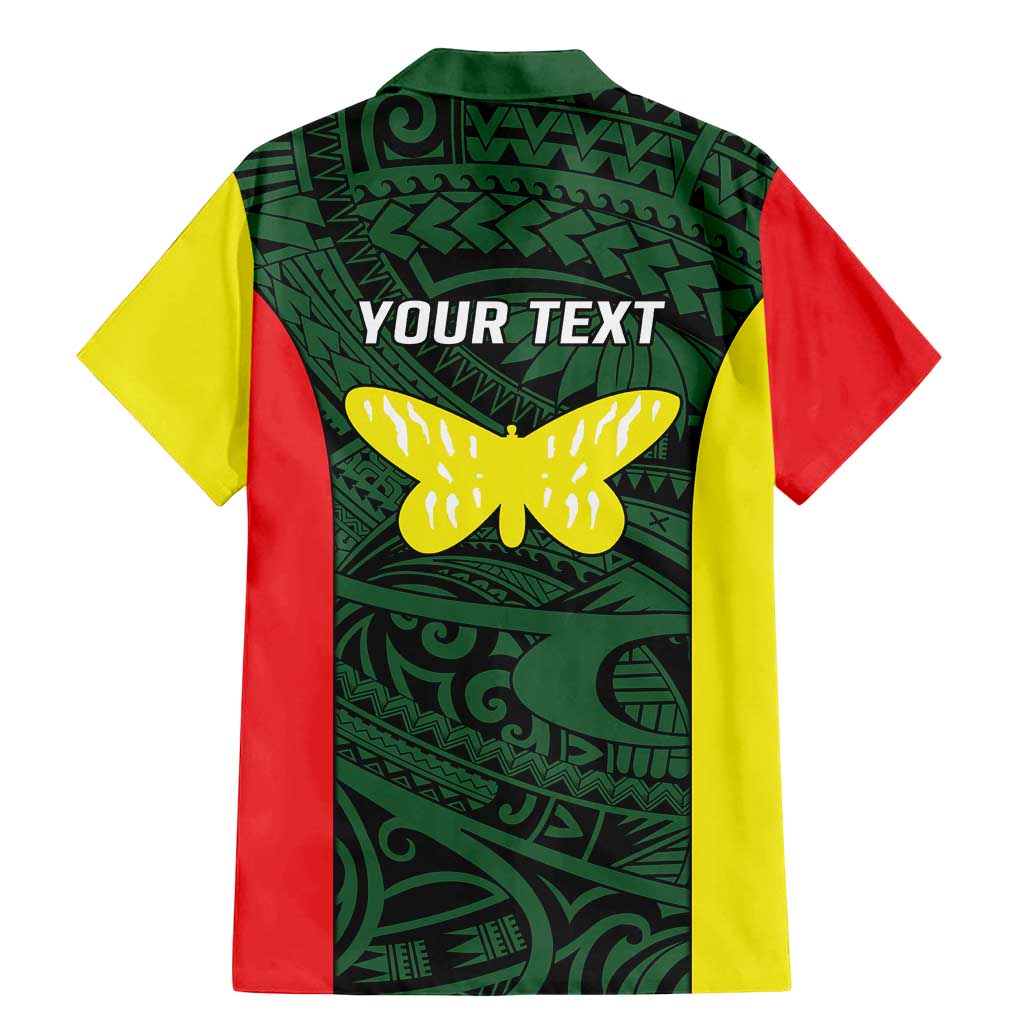 Personalised PNG Oro Province Family Matching Mermaid Dress and Hawaiian Shirt Bird of Paradise Tattoo Flag Motif LT9 - Polynesian Pride