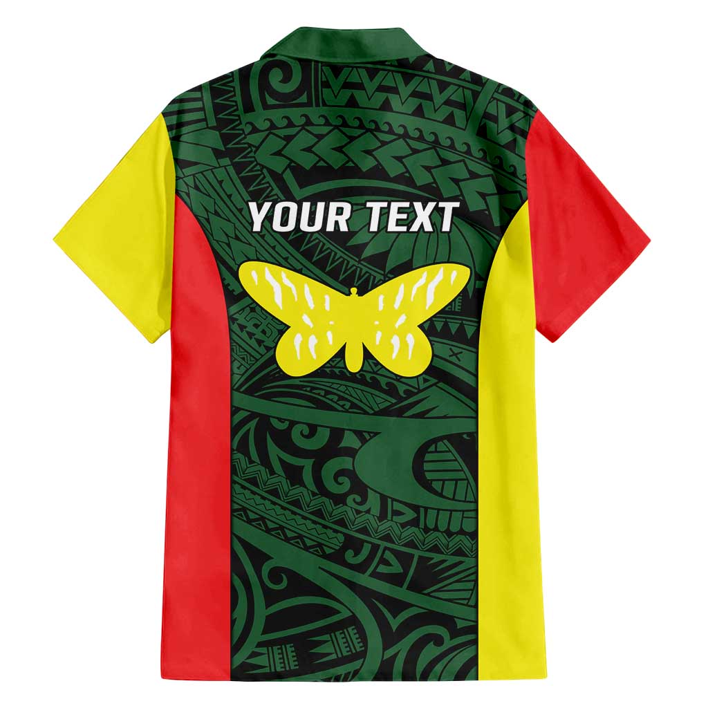 Personalised PNG Oro Province Family Matching Off Shoulder Maxi Dress and Hawaiian Shirt Bird of Paradise Tattoo Flag Motif LT9 - Polynesian Pride