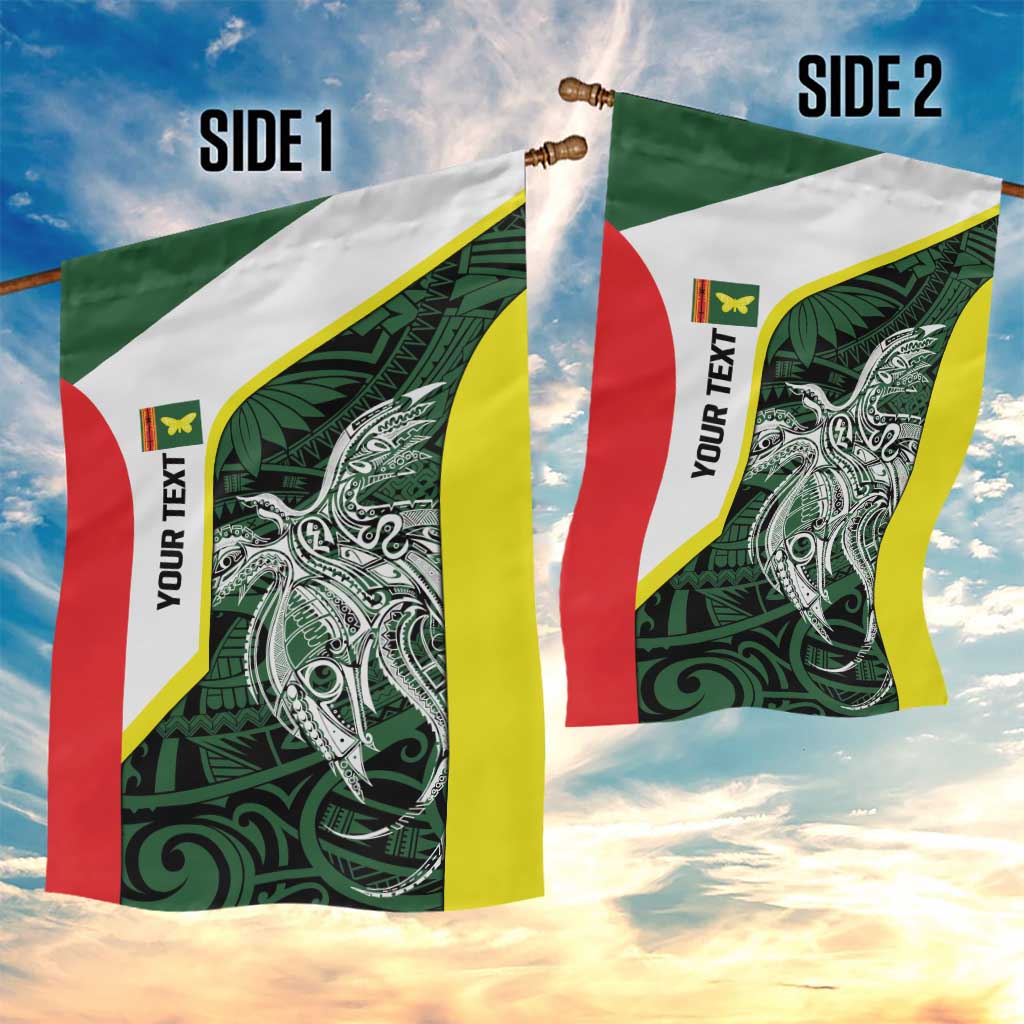 Personalised PNG Oro Province Garden Flag Bird of Paradise Tattoo Flag Motif LT9 - Polynesian Pride