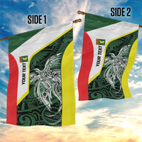 Personalised PNG Oro Province Garden Flag Bird of Paradise Tattoo Flag Motif LT9 - Polynesian Pride