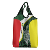 Personalised PNG Oro Province Grocery Bag Bird of Paradise Tattoo Flag Motif LT9 - Polynesian Pride
