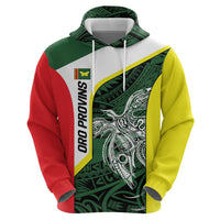 Personalised PNG Oro Province Hoodie Bird of Paradise Tattoo Flag Motif LT9 - Polynesian Pride