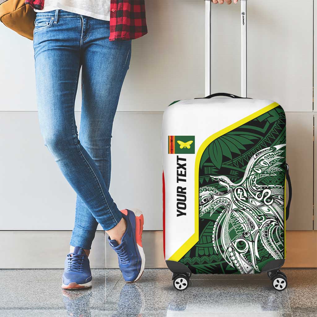 Personalised PNG Oro Province Luggage Cover Bird of Paradise Tattoo Flag Motif LT9 - Polynesian Pride