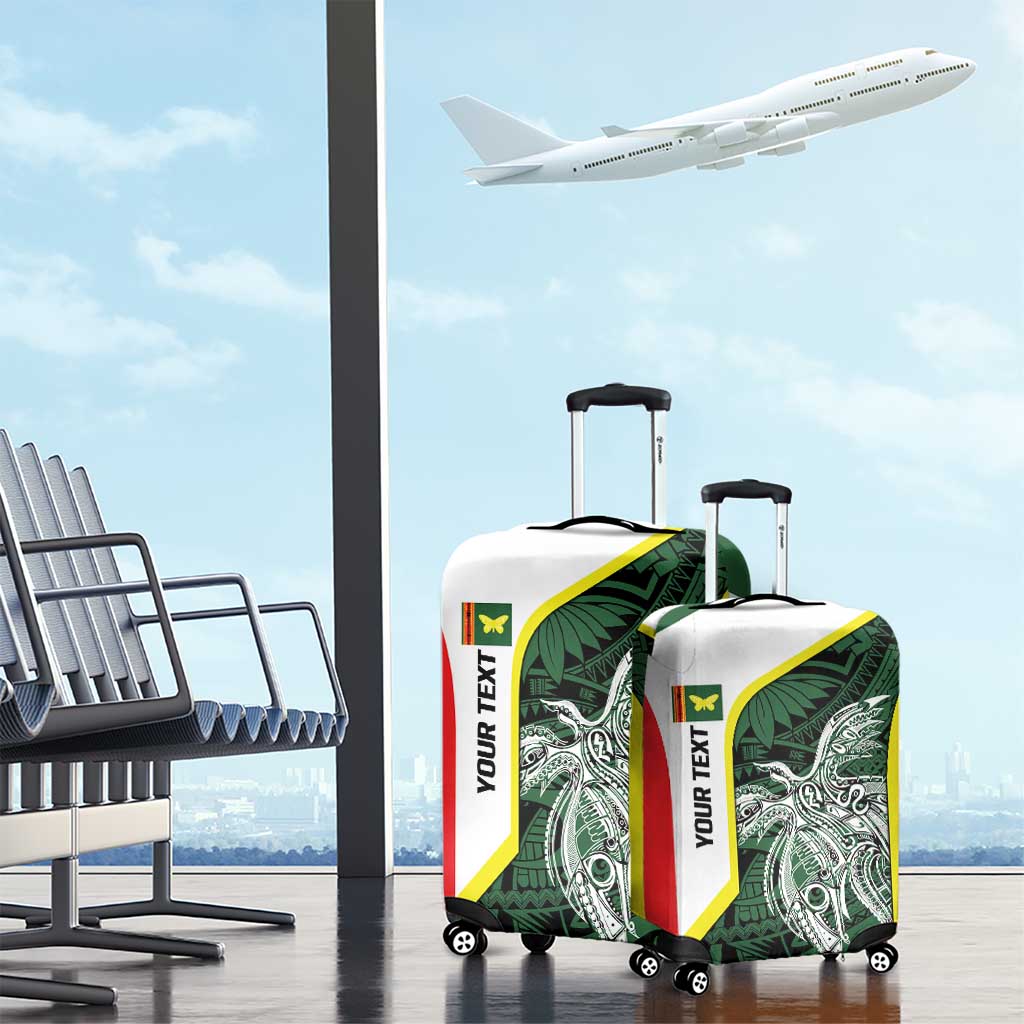 Personalised PNG Oro Province Luggage Cover Bird of Paradise Tattoo Flag Motif LT9 - Polynesian Pride