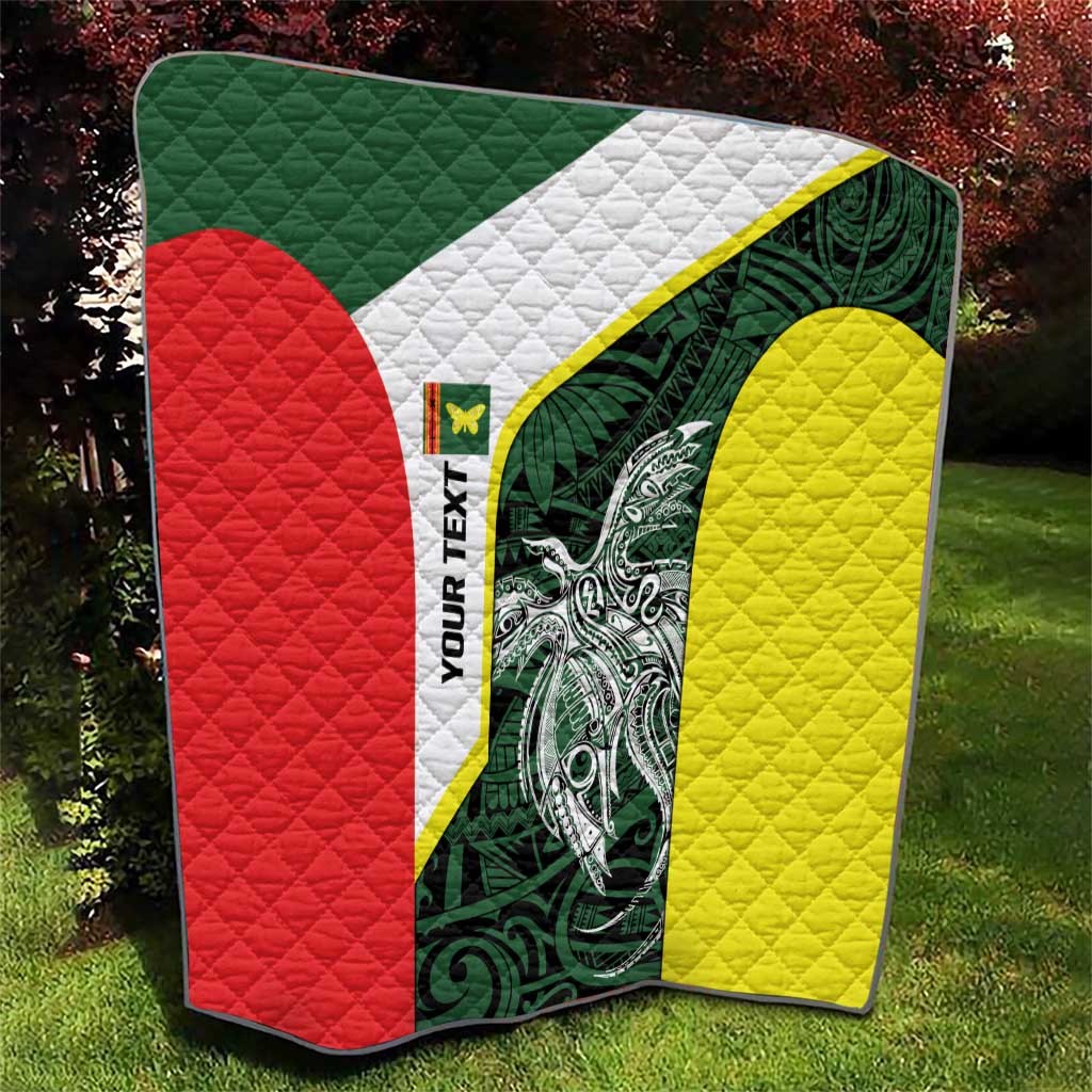 Personalised PNG Oro Province Quilt Bird of Paradise Tattoo Flag Motif LT9 - Polynesian Pride