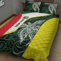Personalised PNG Oro Province Quilt Bed Set Bird of Paradise Tattoo Flag Motif LT9 - Polynesian Pride