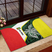 Personalised PNG Oro Province Rubber Doormat Bird of Paradise Tattoo Flag Motif LT9 - Polynesian Pride