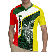 Personalised PNG Oro Province Rugby Jersey Bird of Paradise Tattoo Flag Motif LT9 - Polynesian Pride