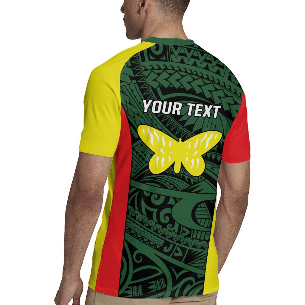 Personalised PNG Oro Province Rugby Jersey Bird of Paradise Tattoo Flag Motif LT9 - Polynesian Pride