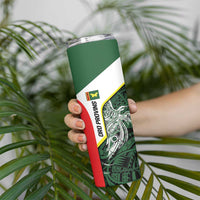 Personalised PNG Oro Province Skinny Tumbler Bird of Paradise Tattoo Flag Motif LT9 - Polynesian Pride